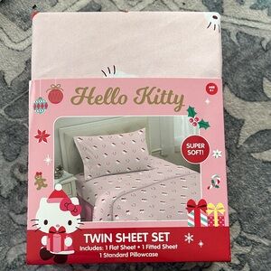 New Hello Kitty Festive Pink Twin Sheet Set